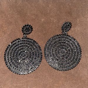Black sparkle earrings
